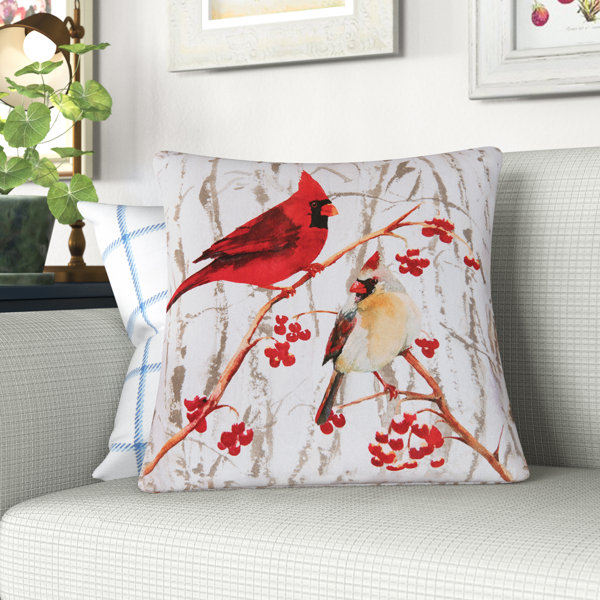 Andover Mills™ Isola Cardinal Pair Indoor/Outdoor Square Throw Pillow